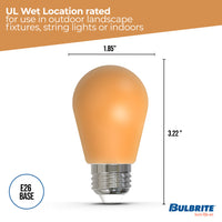 S14 2.5W Dimmable Ceramic Anver Filament LED Light Bulb with E26 Base, 10-Pack