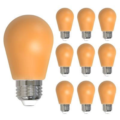S14 2.5W Dimmable Ceramic Anver Filament LED Light Bulb with E26 Base, 10-Pack
