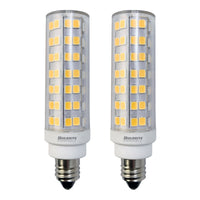 T6 6.5W Dimmable Clear LED Light Bulb with E11 Base, 2700K, 700 Lumens, 2-Pack
