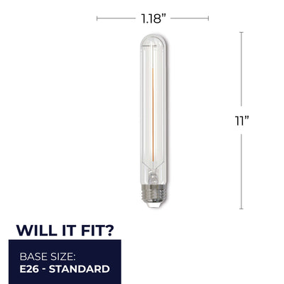T9L 5W Dimmable Clear Filament LED Light Bulb with E26 Base, 2700K, 350 Lumens, 4-Pack