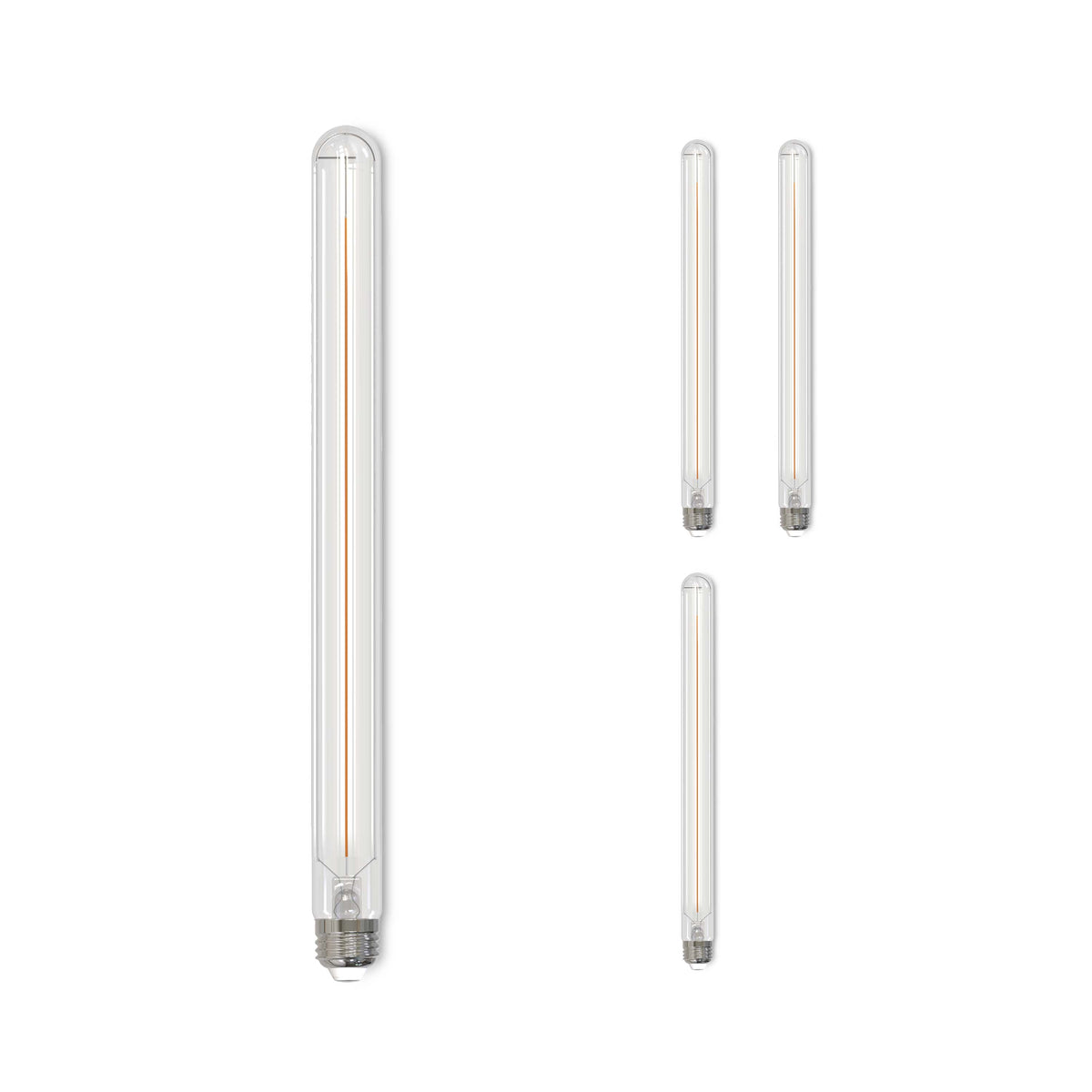 T9L 5W Dimmable Clear Filament LED Light Bulb with E26 Base, 2700K, 400 Lumens, 4-Pack