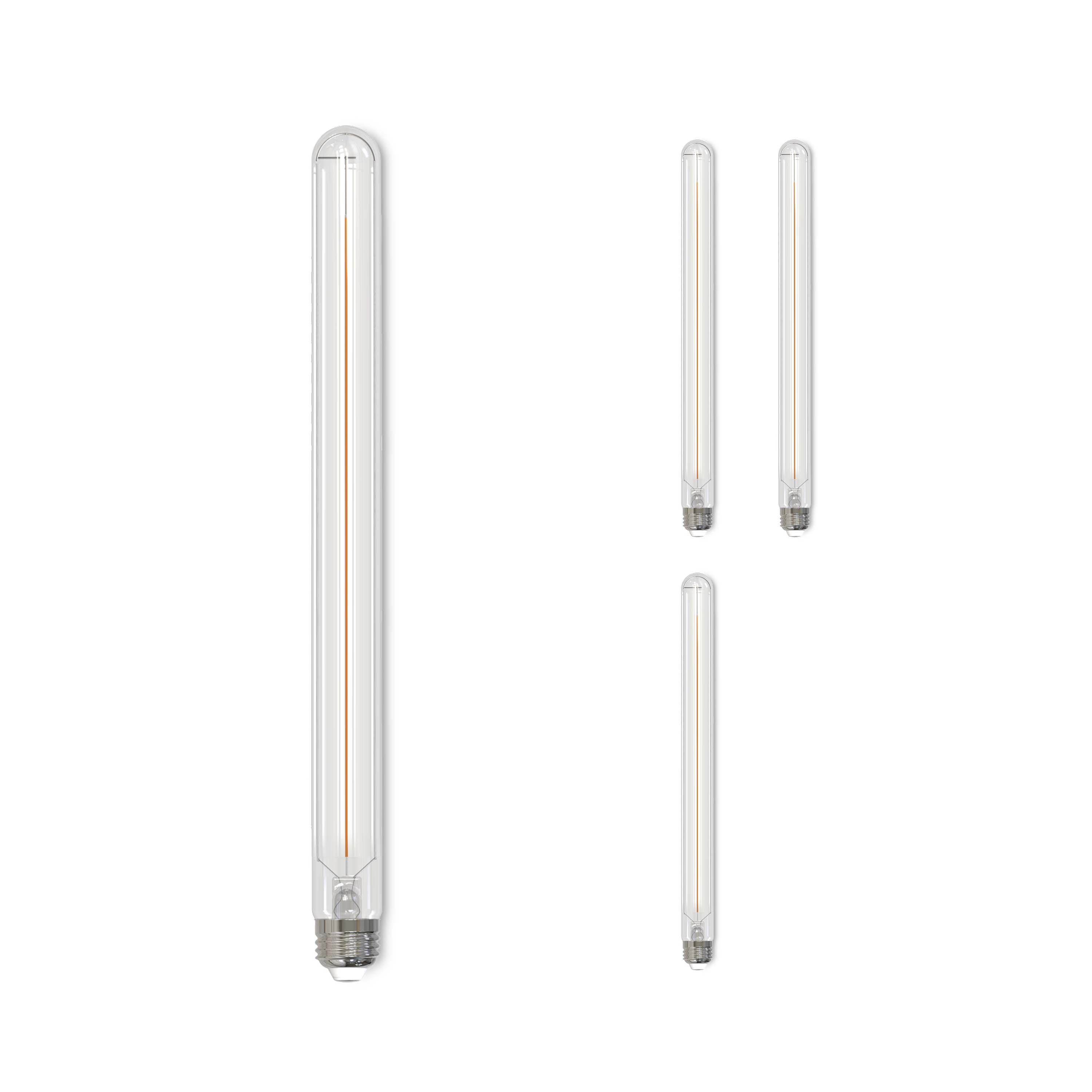 T9L 5W Dimmable Clear Filament LED Light Bulb with E26 Base, 2700K, 400 Lumens, 4-Pack