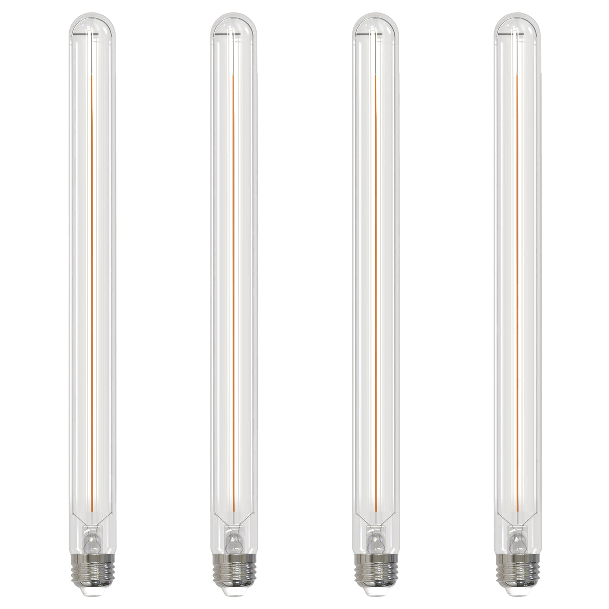T9L 5W Dimmable Clear Filament LED Light Bulb with E26 Base, 3000K, 400 Lumens, 4-Pack