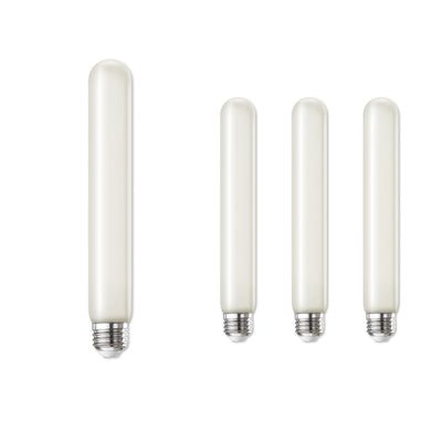 T9 7.5'' 5W Dimmable Frost Filament LED Light Bulb with E26 Base, 3000K, 300 Lumens, 4-Pack