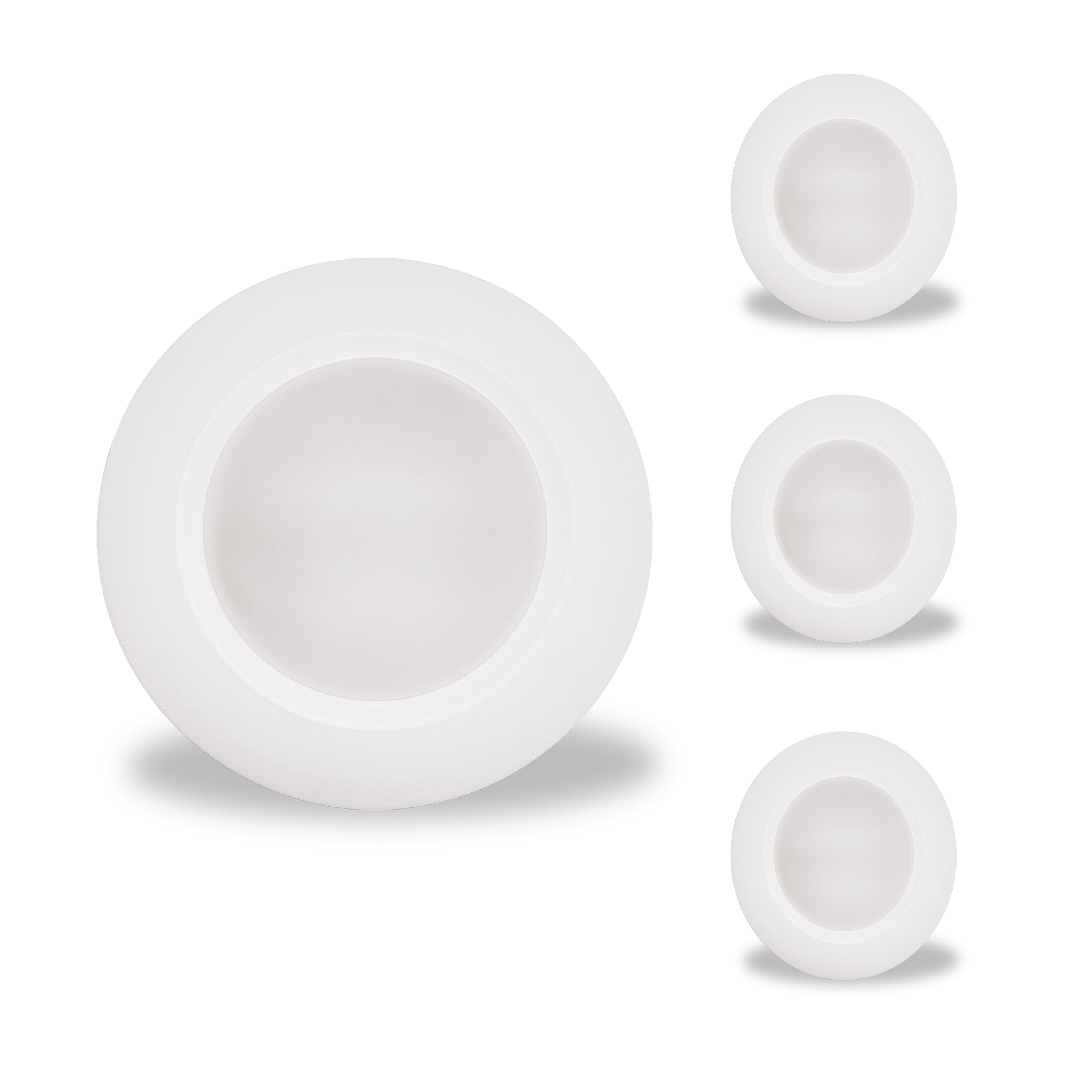 7-inch White 14W Dimmable LED Disc Downlight, 3000K, 1100 Lumens, 4-Pack