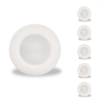 7-inch White 14W Dimmable LED Disc Downlight, 3000K, 1100 Lumens, 6-Pack