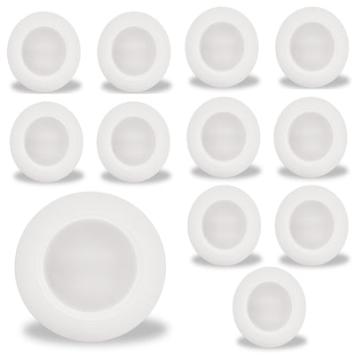 7-inch White 14W Dimmable LED Disc Downlight, 3000K, 1100 Lumens, 12-Pack