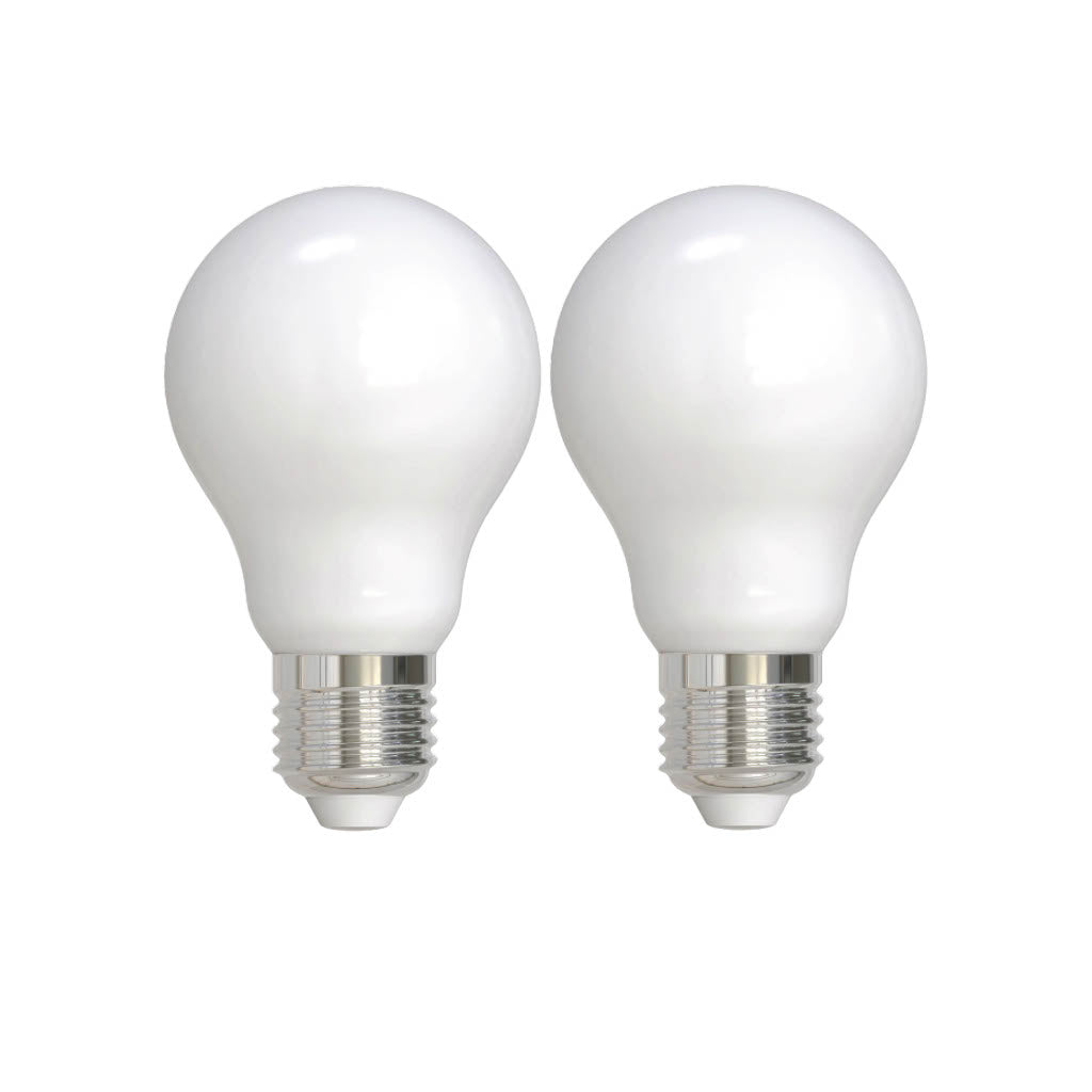 A19 4.5/7/11W Non-Dimmable Milky Filament LED Light Bulb with E26 Base, 2700K, 500/ 750/ 1150 Lumens, 2-Pack