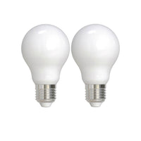 A19 4.5/7/11W Non-Dimmable Milky Filament LED Light Bulb with E26 Base, 2700K, 500/ 750/ 1150 Lumens, 2-Pack