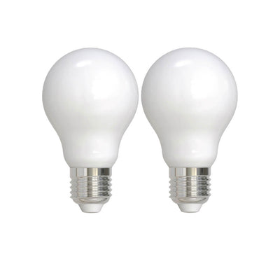 A19 4.5/7/11W Non-Dimmable Milky Filament LED Light Bulb with E26 Base, 3000K, 500/ 750/ 1150 Lumens, 2-Pack