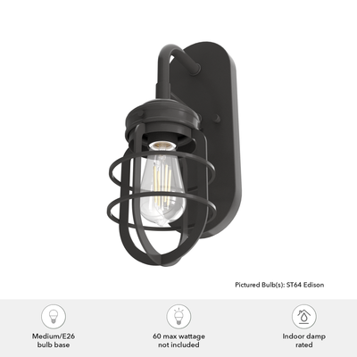 Starklake 14.5-inch 1-light Noble Bronze Wall Sconce with Metal Shade