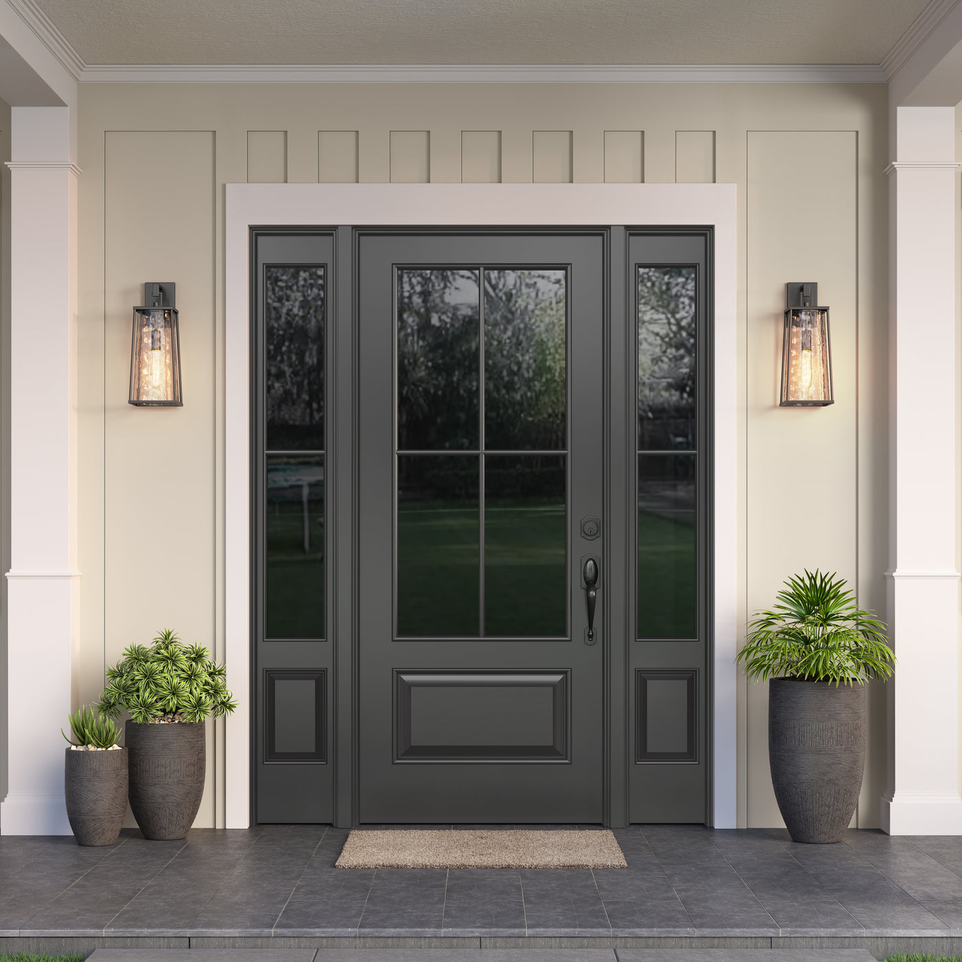 7.5'' Dutton Powder Coated Black 1 Light Wall Sconce