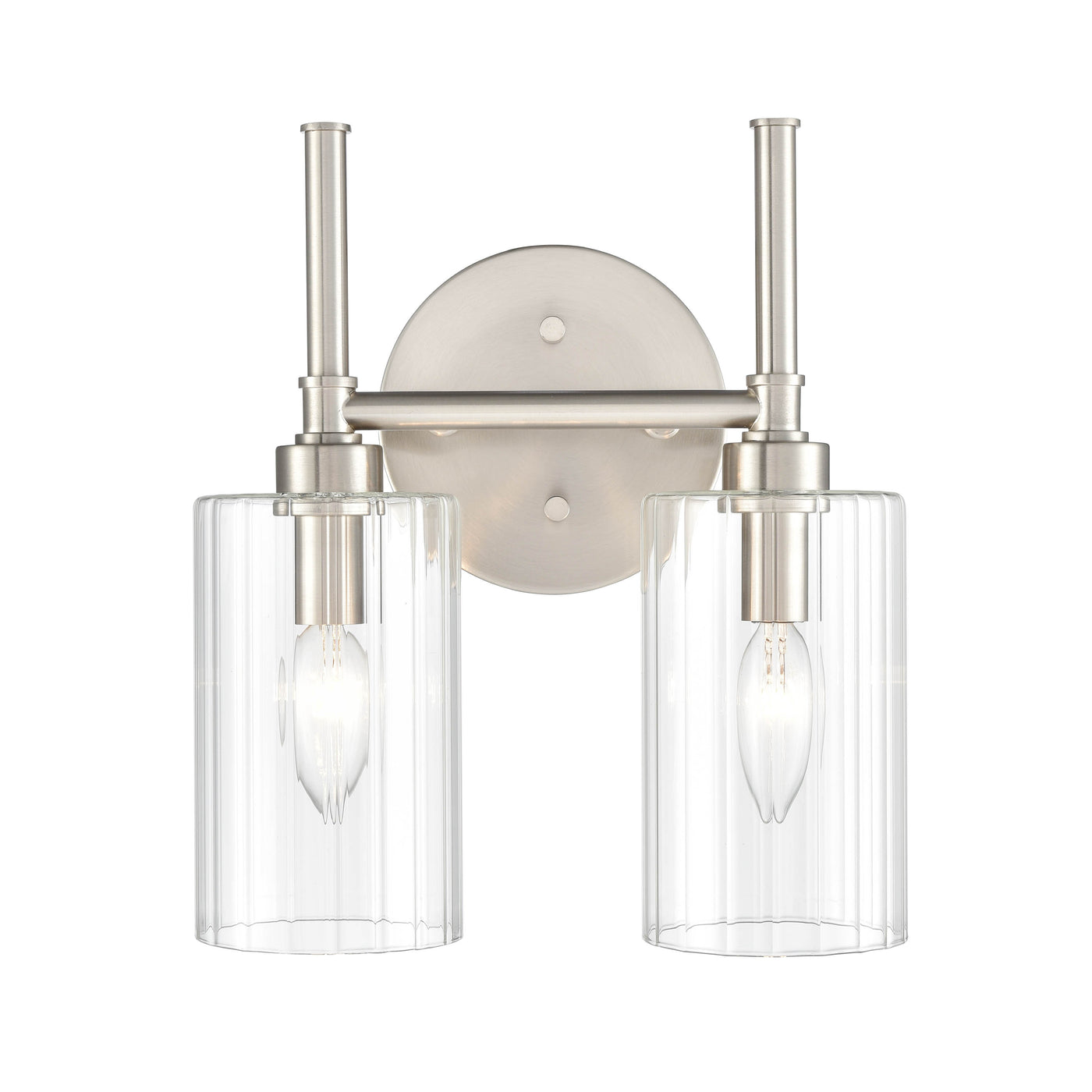 10.5'' Chastine Brushed Nickel 2 Light Bath Vanity