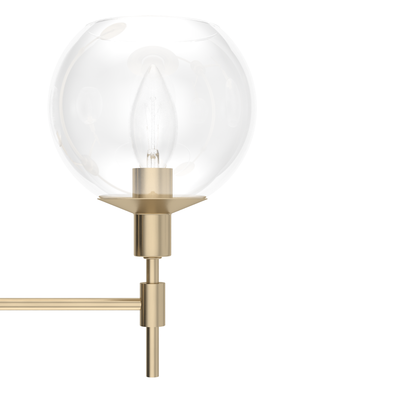 Xidane 19-inch 3-light Alturas Gold Chandelier with Clear Glass