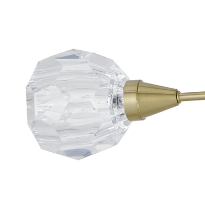 Helena 20-inch 3-light Brushed Gold Semi-Flush Mount with Clear Acrylic Shades