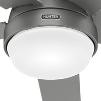 52 inch Aerodyne Wi-Fi Matte Silver Ceiling Fan with LED Light Kit and Handheld Remote