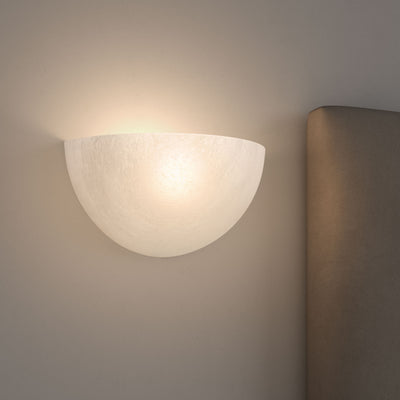 5-inch Luneer White 1-Light Wall Sconce with Faux Alabaster Glass