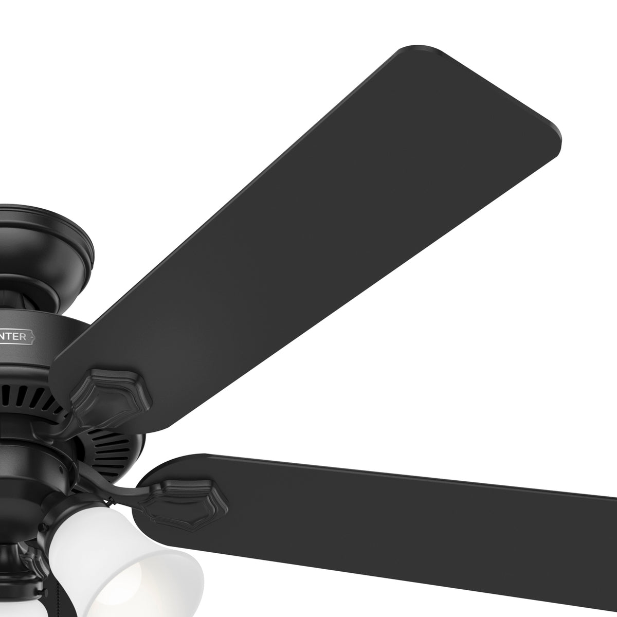 52 inch Swanson Matte Black Ceiling Fan with LED Light Kit