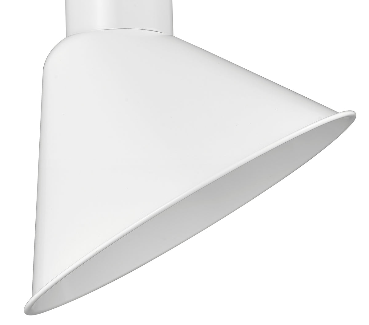12'' White Metal R Series Angle Shade