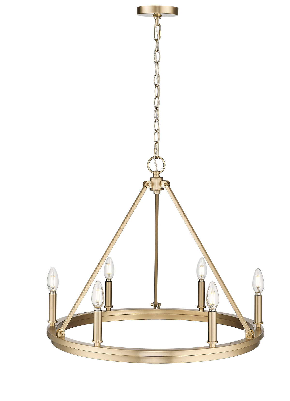 21'' Carruth Modern Gold 6 Light Chandelier