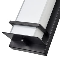 20-inch Powder Coated Black Outdoor Wall Sconce with White Glass