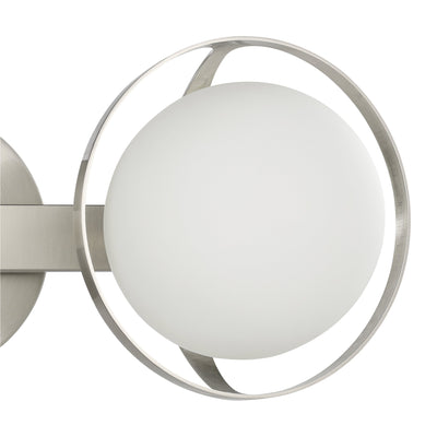 Parker 16-inch 2-light Brushed Nickel Vanity Light with Etched Opal Glass Shades