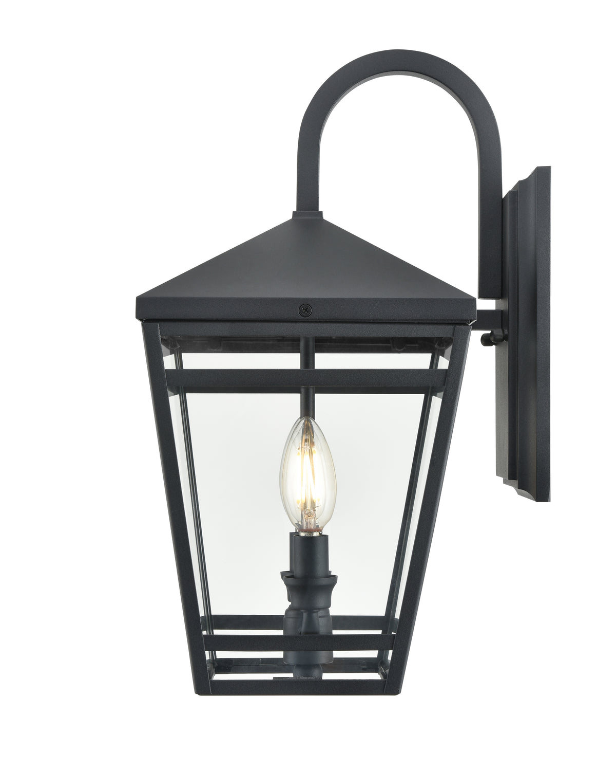8'' Seager Textured Black 2 Light Wall Sconce