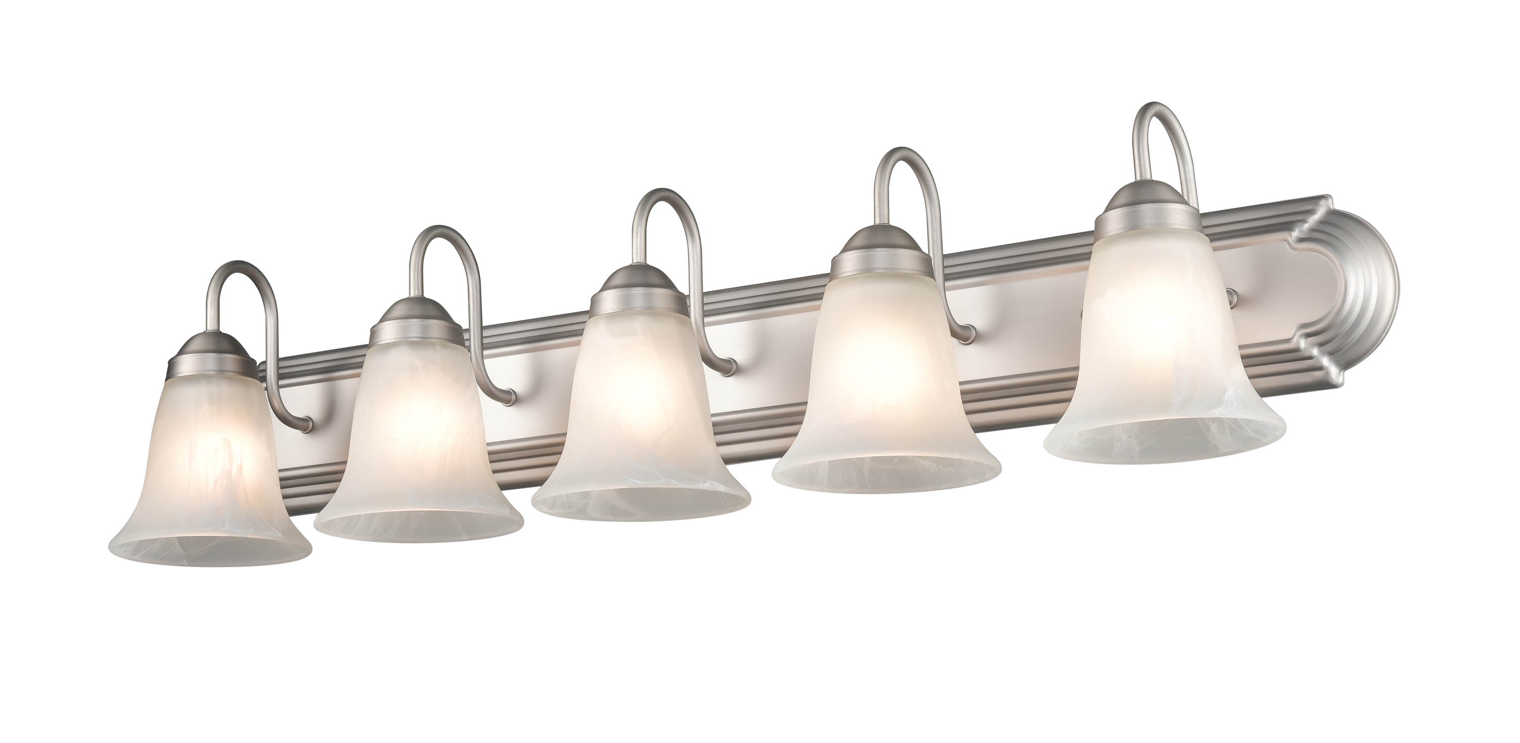 36'' Compana Satin Nickel 5 Light Bath Vanity