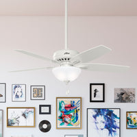 52 inch Newsome Fresh White LED Ceiling Fan with Pull Chain