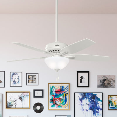 52 inch Newsome Fresh White LED Ceiling Fan with Pull Chain