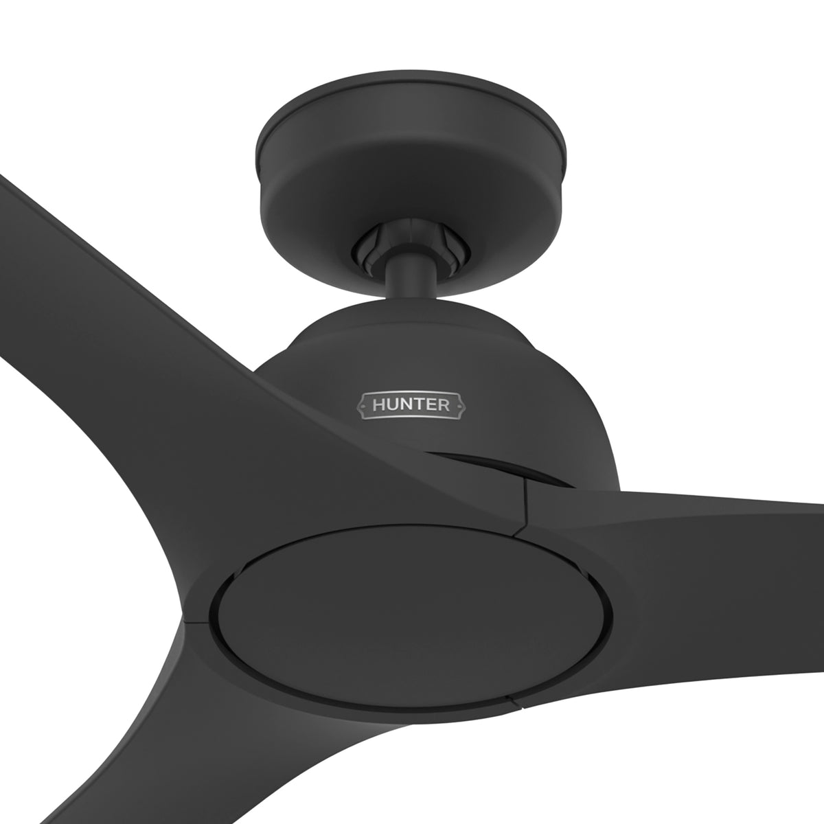 52 inch Gallegos Matte Black Damp Rated Ceiling Fan and Wall Control