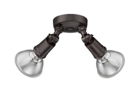 9.25''  Powder Coated Bronze 2 Light Flood Light