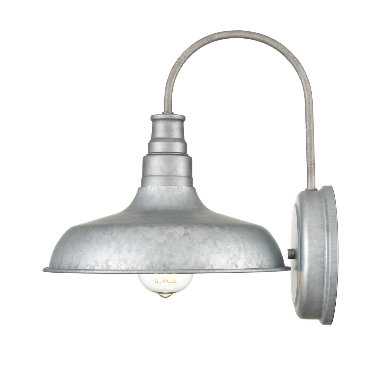 13-inch Milltown Galvanized 1-Light Outdoor Wall Sconce