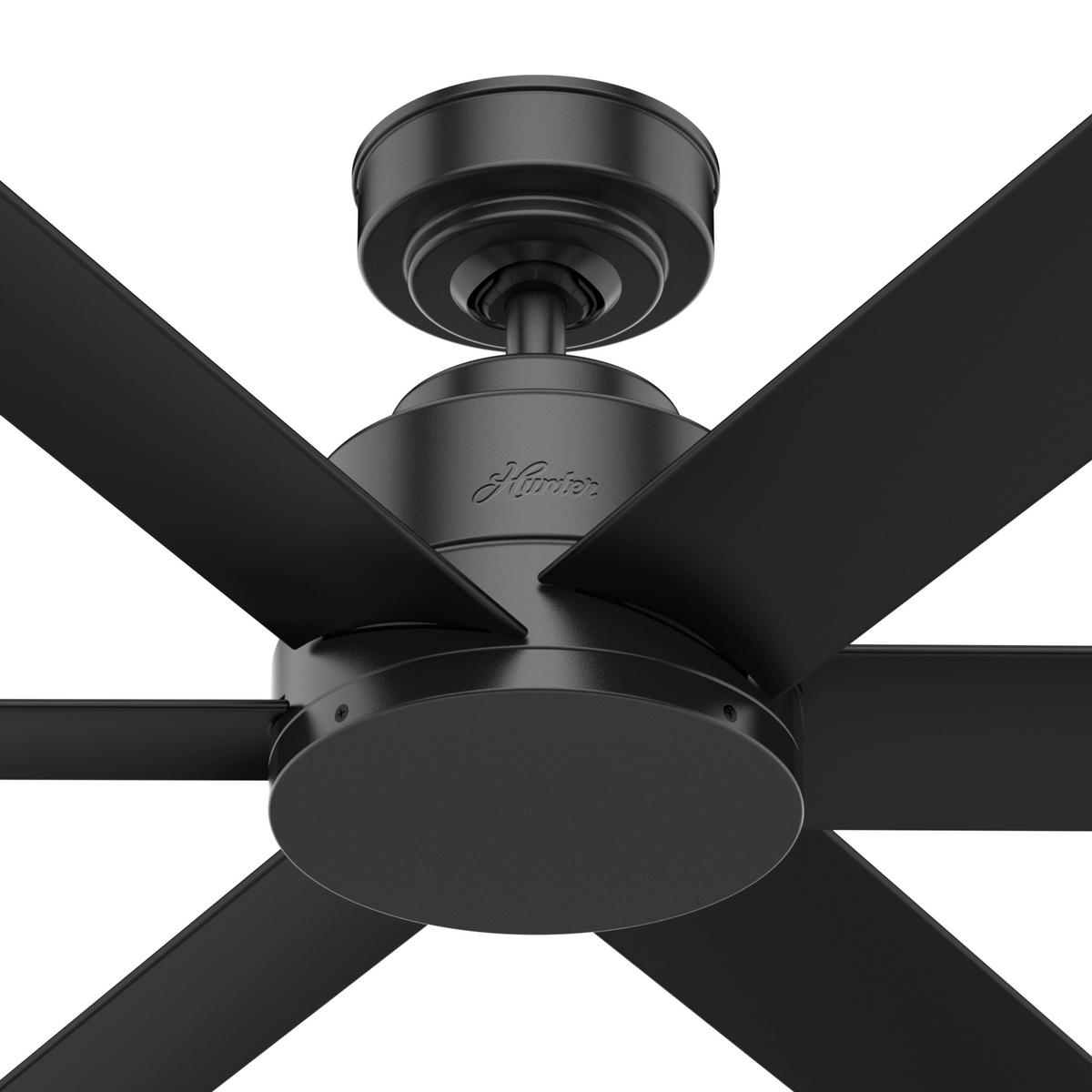 44 inch Kennicott Matte Black Damp Rated Ceiling Fan and Wall Control