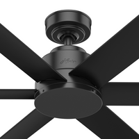 44 inch Kennicott Matte Black Damp Rated Ceiling Fan and Wall Control