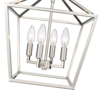 14.25'' Corona Satin Nickel 4 Light Semi-Flush Mount