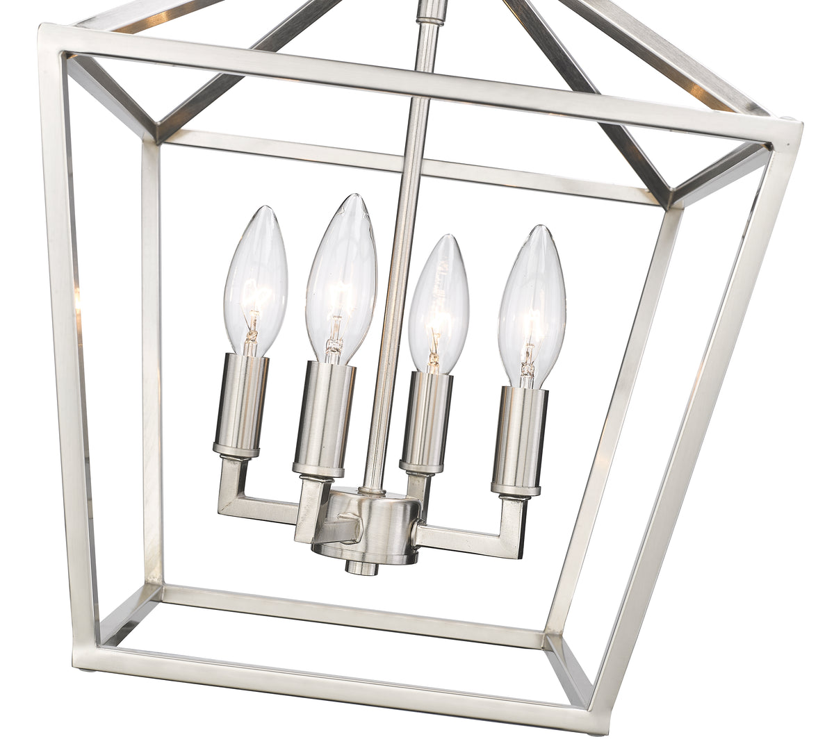 14.25'' Corona Satin Nickel 4 Light Semi-Flush Mount