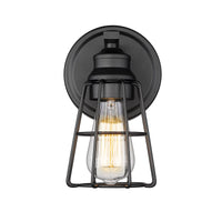9.25-inch Matte Black 1-Light Wall Sconce