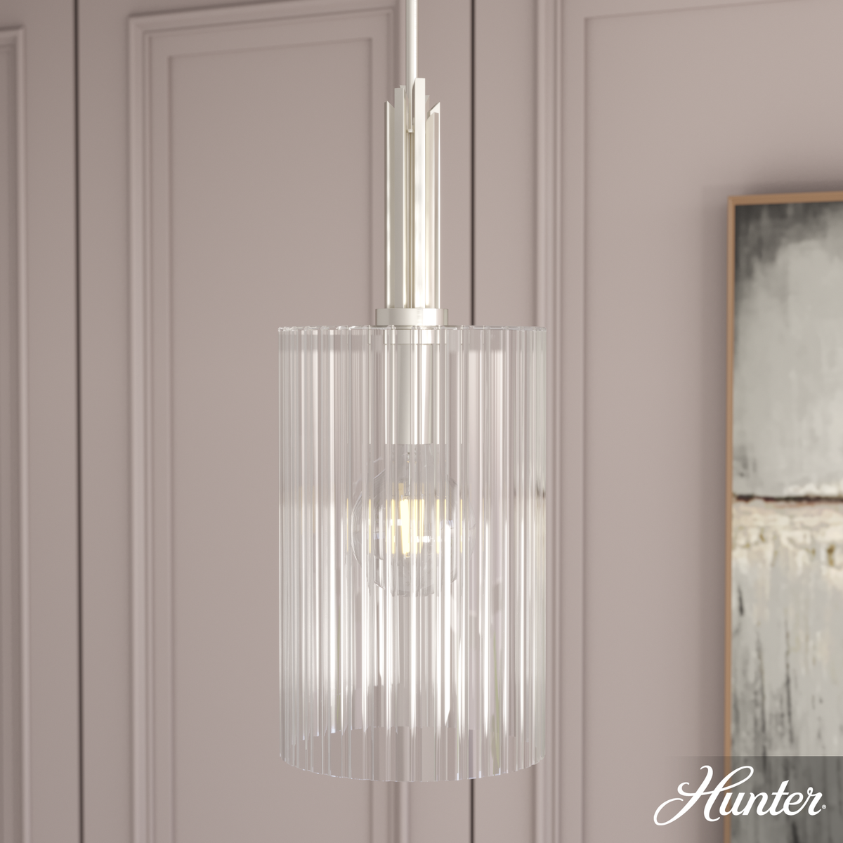 Saddle Creek 10-inch 1-light Brushed Nickel Schoolhouse Pendant with Cased White Glass