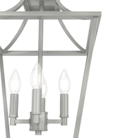 Laurel Ridge 12-inch 4-light Brushed Nickel Lantern Pendant
