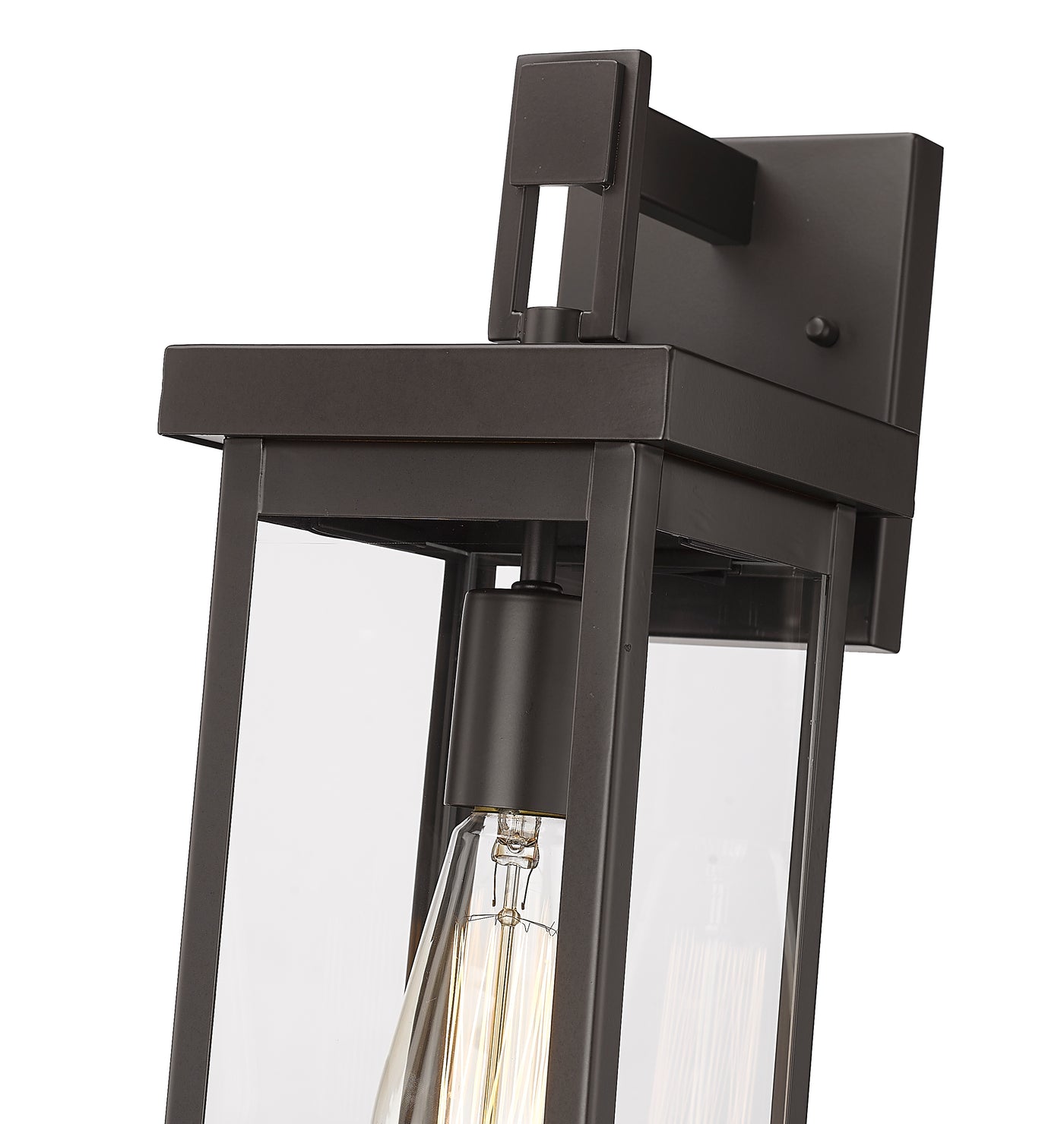 16-inch Barkeley Powder Coated Bronze 1-Light Outdoor Wall Sconce with Clear Glass
