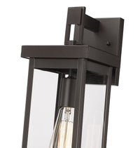 16-inch Barkeley Powder Coated Bronze 1-Light Outdoor Wall Sconce with Clear Glass