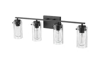 30.5'' Serena Matte Black 4 Light Bath Vanity