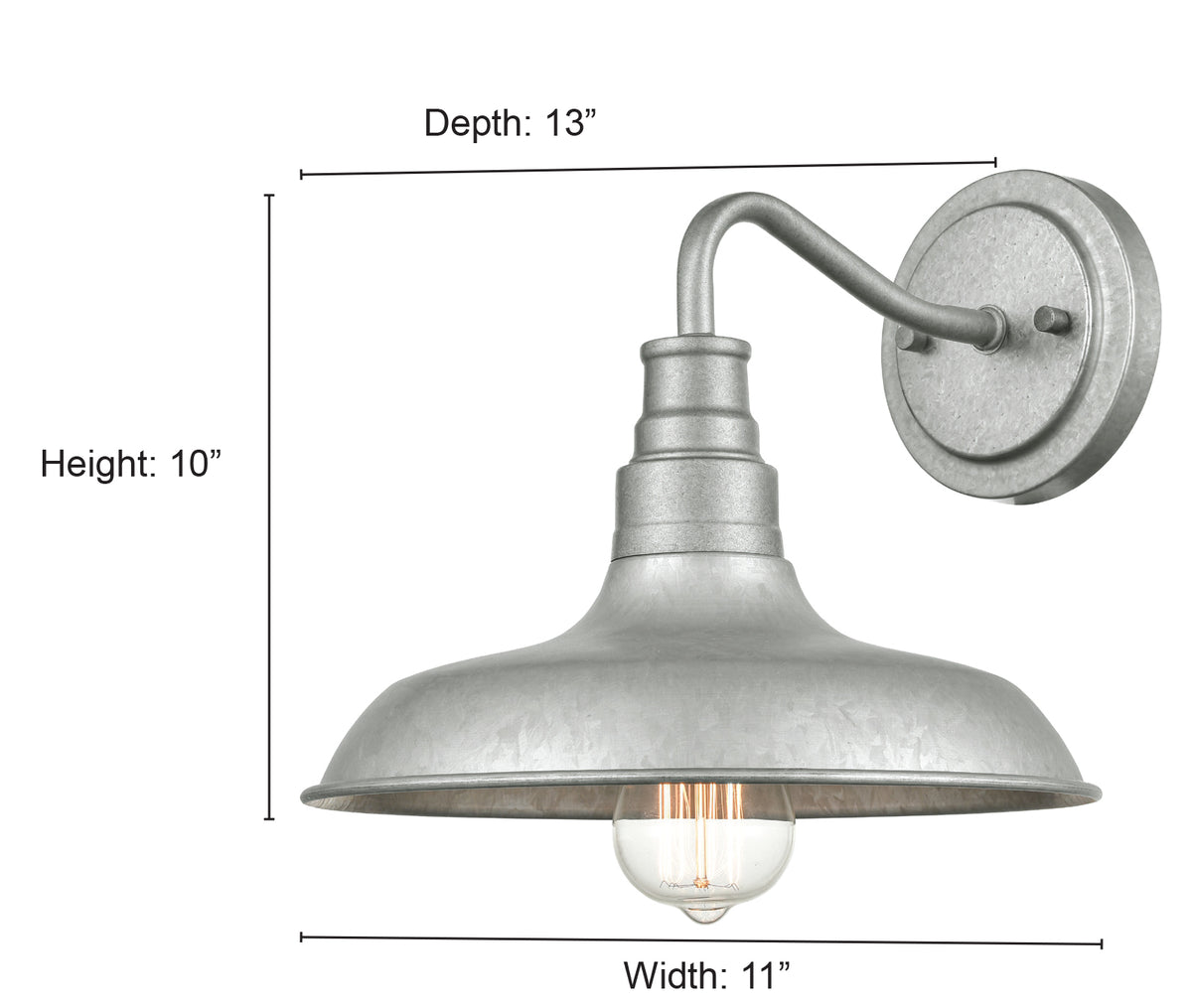 10.25-inch Milltown Powder Coated Bronze 1-Light Outdoor Wall Sconce