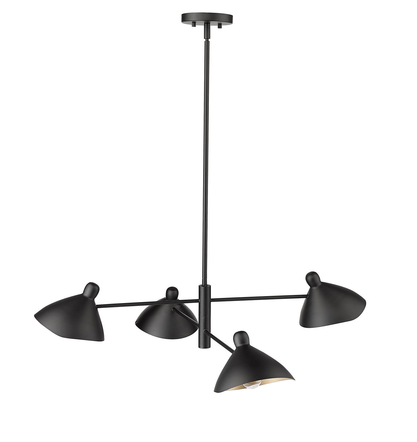 9.25'' Warhol Matte Black 4 Light Chandelier