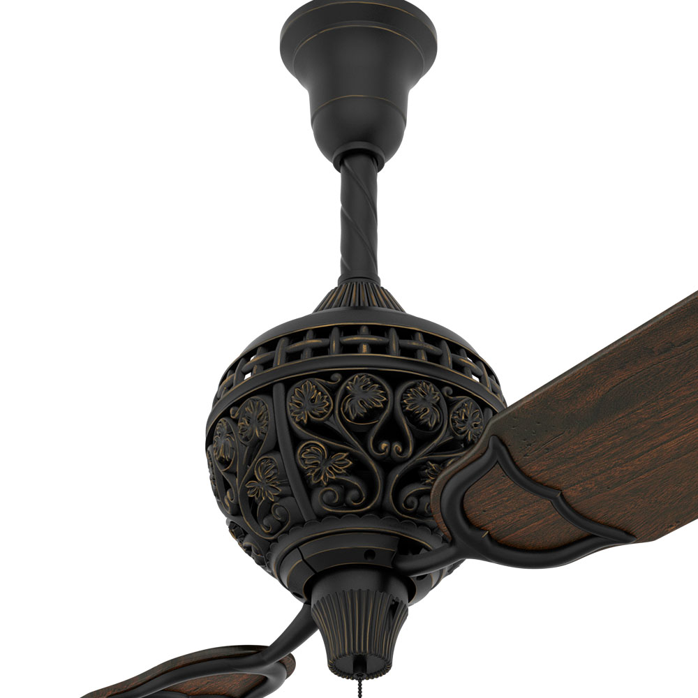 60 inch 1886 Limited Edition Midas Black Ceiling Fan and Pull Chain