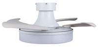 36 Inch Matte White Retractable Blade Ceiling Fan
