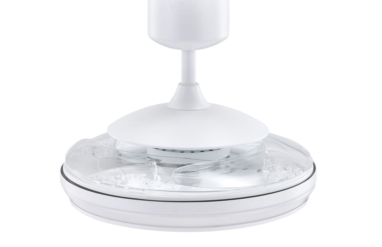 EVO1 48 Inch 1 Light White Fan with Retractable Blades and LED