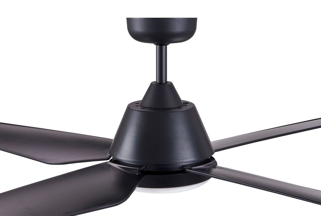 Aria 52 Inch Black Fan with 1 Light and Remote