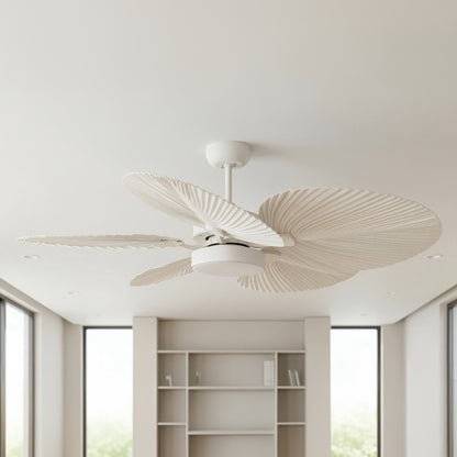 Bali 52 Inch White Fan with LED Light Antique White with Remote Included